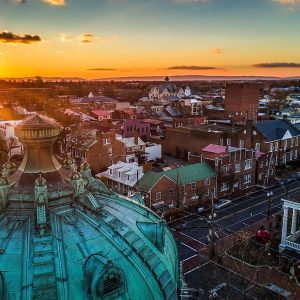 City Of Winchester, Virginia At Sunset