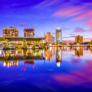 St. Petersburg, Florida, USA downtown city skyline.