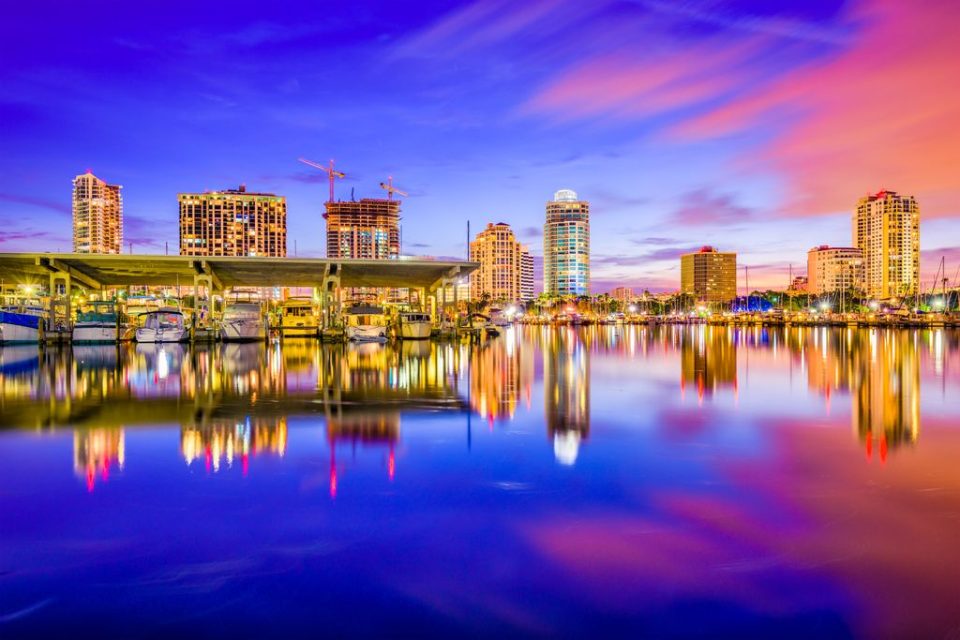 St. Petersburg, Florida, USA downtown city skyline.