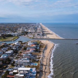 Outlet Along Virginia Beach, Virginia Shoreline