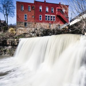 Waterfall In Chagrin Falls, Ohio