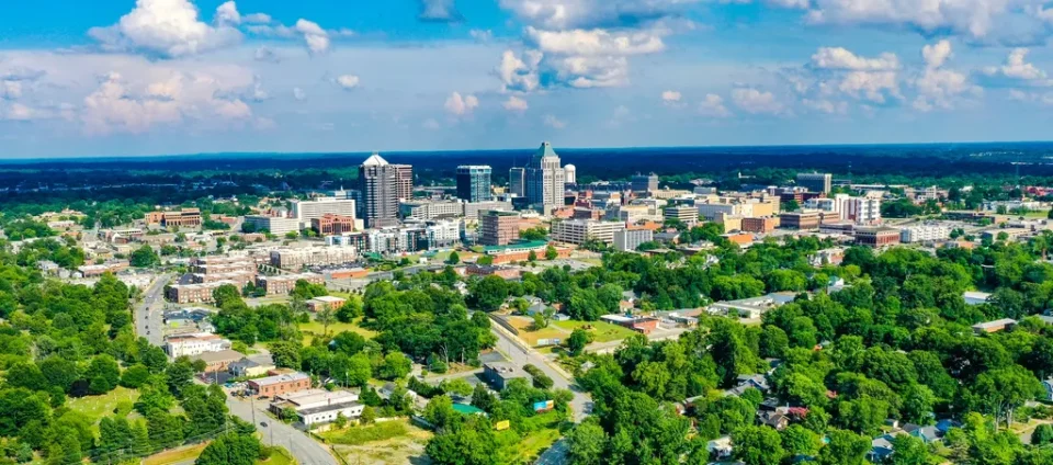 Skyline Of Greensboro, North Carolina