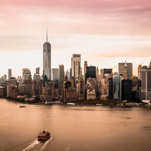 Manhattan, New York Skyline From The Hudson River