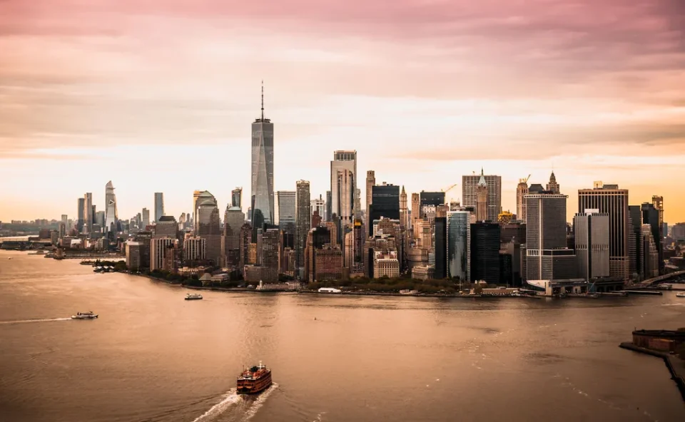 Manhattan, New York Skyline From The Hudson River