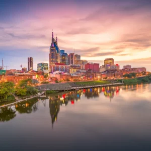 Downtown Nashville, Tennessee From The Cumberland River