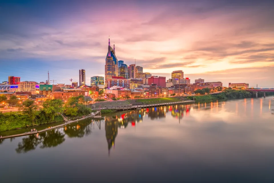 Downtown Nashville, Tennessee From The Cumberland River