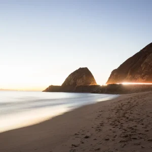 California Coast At Dusk In Malibu