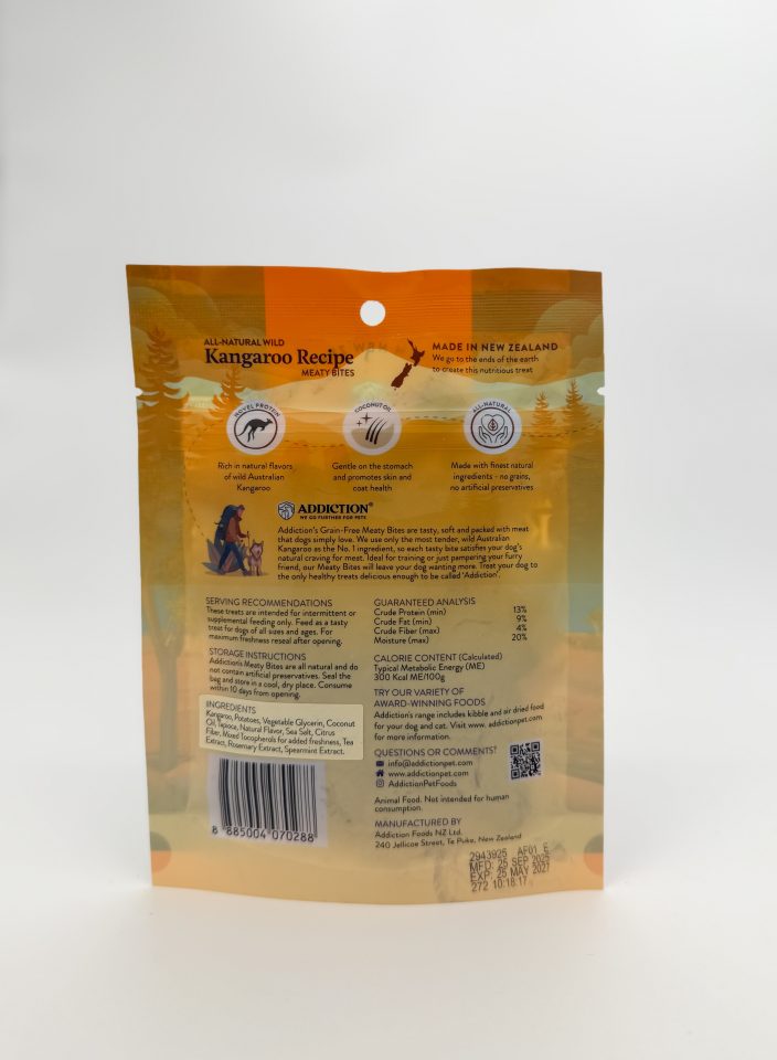 Addiction Meaty Bites Kangaroo Dog Treats - Image 3