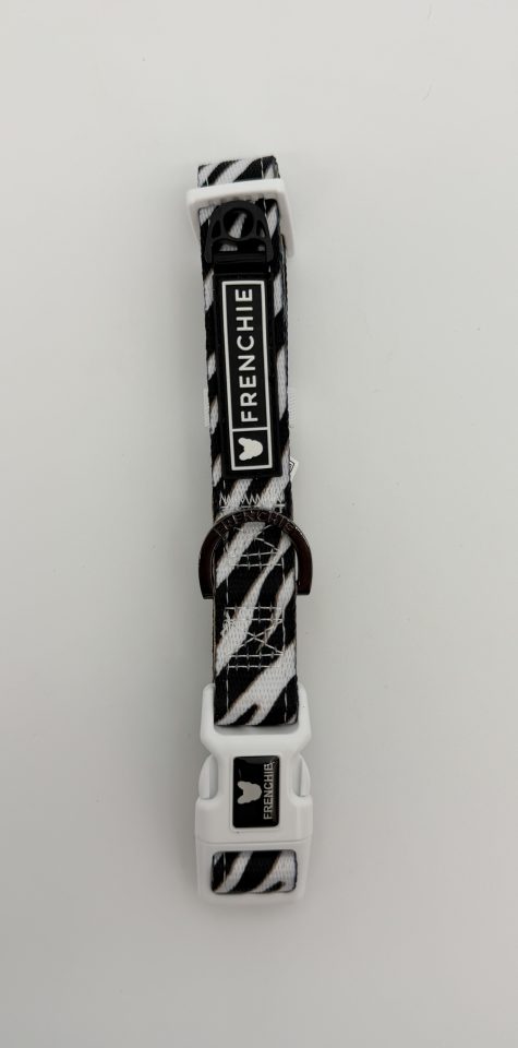 White Zebra Adjustable Frenchie Collar - Image 3